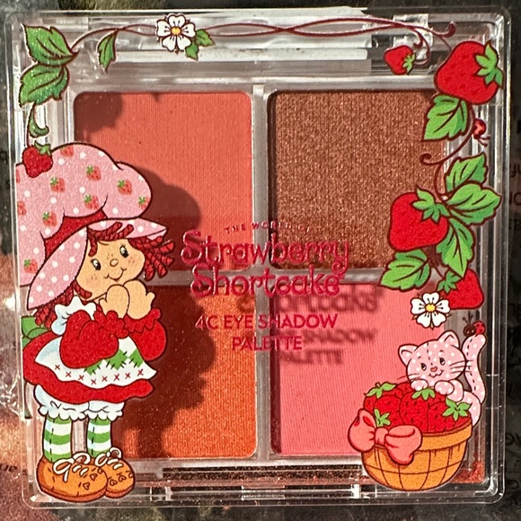 Hot Topic Strawberry Shortcake Eyeshadow Palette - Coral and Brown - Picture 1 of 5